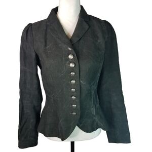 Vincent Jalbert canvas military jacket Art To Wear  Handmade France OOAK